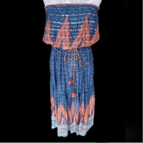 Anthropologie -VERB BYPALLAVI SINGHEEV - Blue Bandhani Printed Dress NWT… - Picture 2 of 13